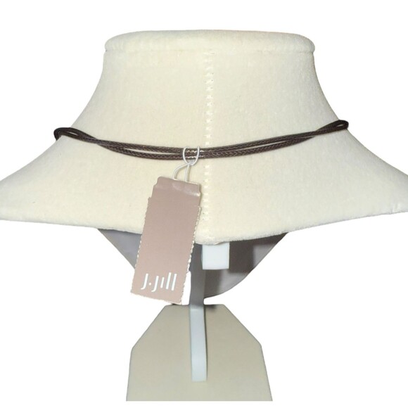 J. Jill Layered Beaded Necklace Hammered Gold Tone Pendant Cord Adjustable - Picture 14 of 15